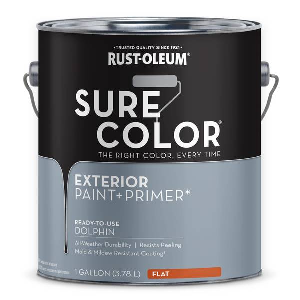 Photo of Sure Color 1 Gallon Exterior Flat Dolphin Paint
