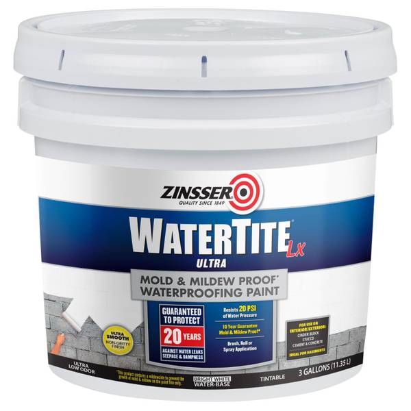 Photo of 3 Gal WaterTite LX Ultra Mold & Mildew Proof Waterproofing Paint