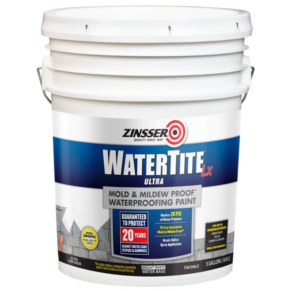 Photo of 5 Gal WaterTite LX Ultra Mold & Mildew Proof Waterproofing Paint