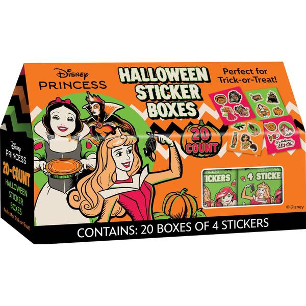 Photo of Disney Princess 20 Count Halloween Sticker Box