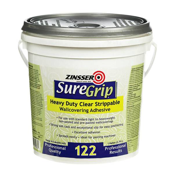 Photo of 1 Gallon SureGrip 122 Heavy Duty Clear Strippable Wallcovering Adhesive