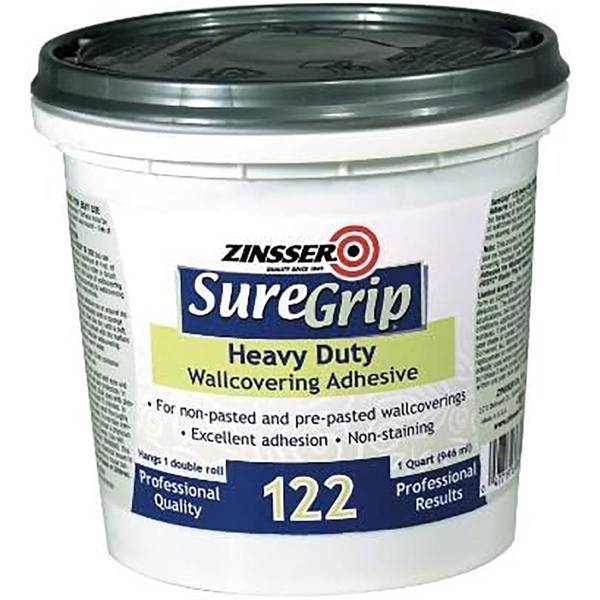 Photo of 1 Qt SureGrip 122 Heavy Duty Clear Strippable Wallpaper Adhesive