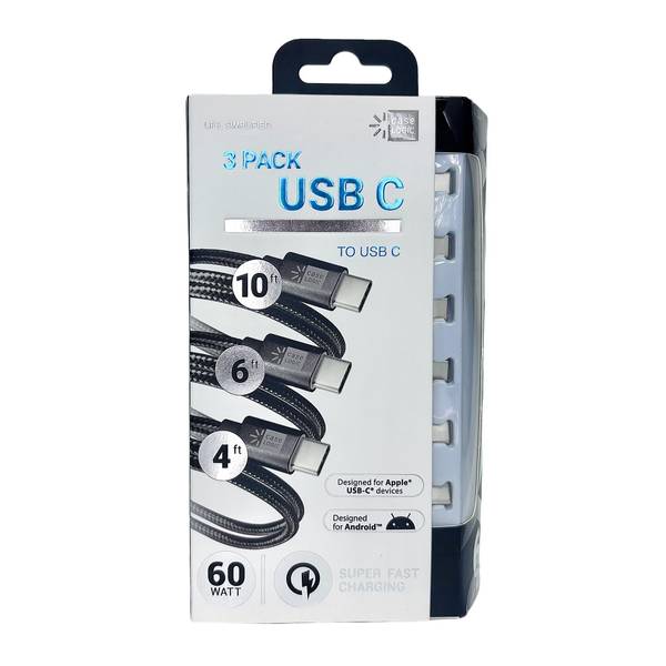 Photo of Case Logic Braided C to C Cables- 3 pack