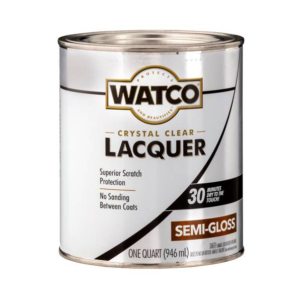 Photo of 1 Qt Crystal Clear Semi-Gloss Lacquer Wood Finish