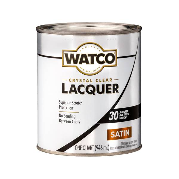 Photo of 1 Qt Clear Satin Lacquer Wood Finish