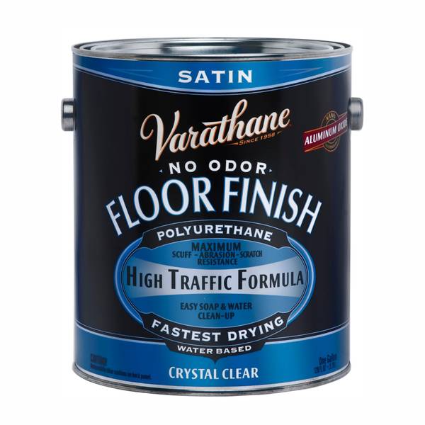 Photo of 1 Gallon Classic Semi-Gloss Crystal Clear Water-Based Interior Floor Polyurethane