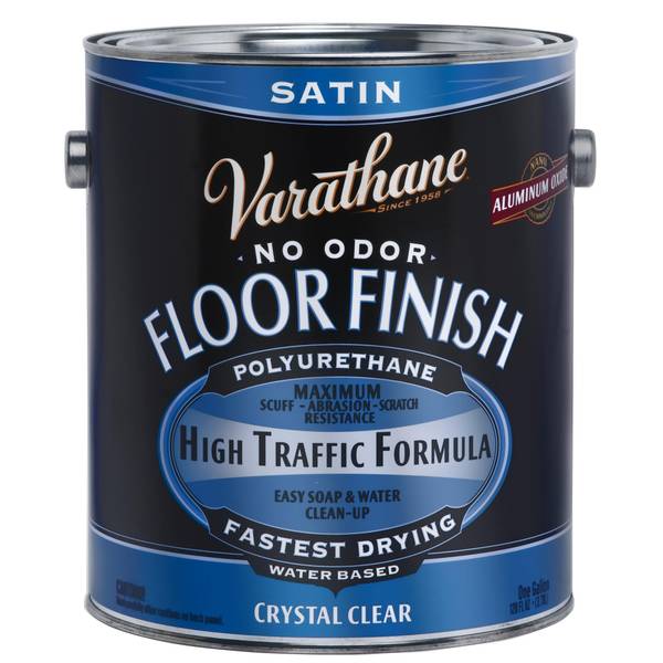 Photo of 1 Gallon Water-Based Crystal-Clear Satin Polyurethane Floor Finish