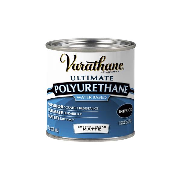 Photo of 8 oz Crystal Clear Matte Water-Based Interior Polyurethane