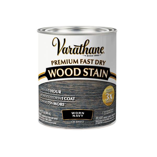 Photo of 1 Qt Premium Fast Dry Worn Navy Interior Wood Stain