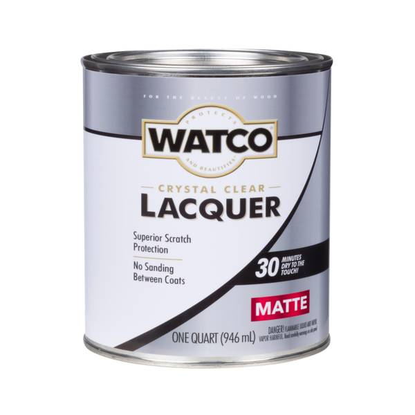 Photo of 1 Qt Crystal Clear Matte Lacquer Wood Finish