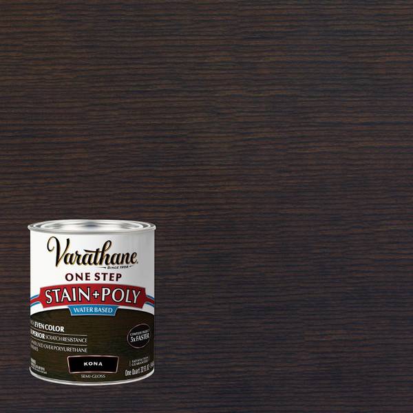 Photo of 1 Qt Water Based One Step Kona Stain and Polyurethane