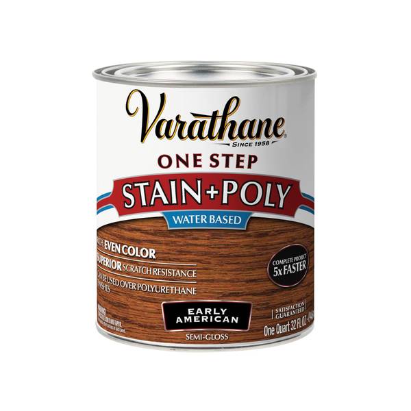 336361 1 qt. OneStep Semi Gloss Early American Polyurethane Water-Based Stain