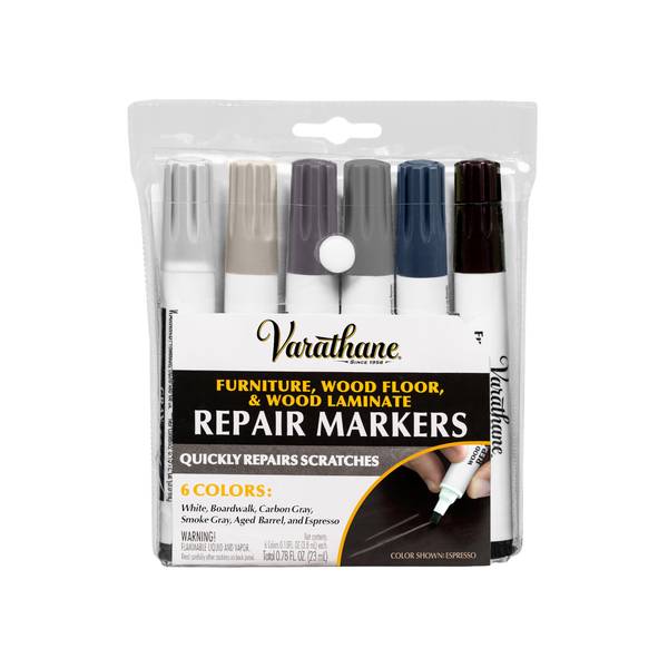 Photo of 6 Pack Cool Tone Wood Stain Repair Marker Kit