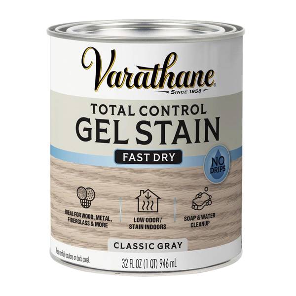 Photo of 1 Qt Classic Gray Water-Based Total Control Gel Stain