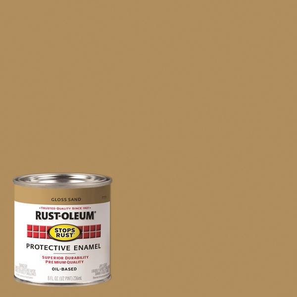 Photo of 1/2 Pint Stops Rust Gloss Sand Enamel Paint