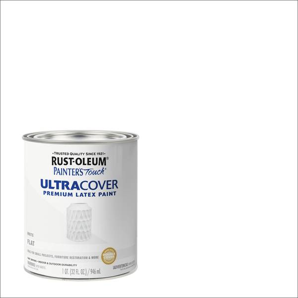 Photo of 1 qt Painter's Touch Ultra Cover Flat White Paint