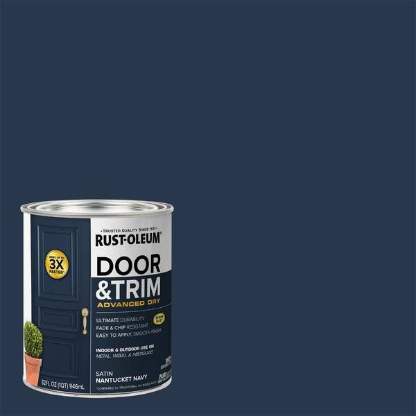 Photo of 1 qt Door and Trim Satin Nantucket Navy Paint