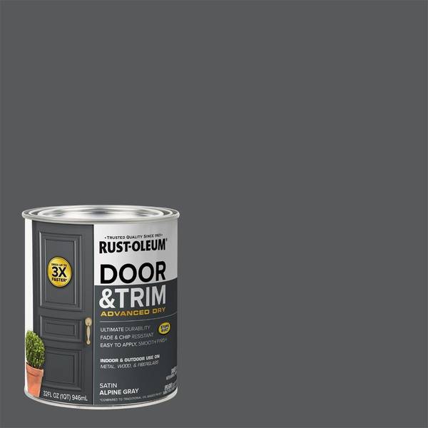 Photo of 1 qt Door and Trim Satin Alpine Gray Paint