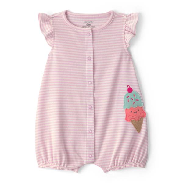 Photo of Infant Girl's Striped Ice Cream Romper