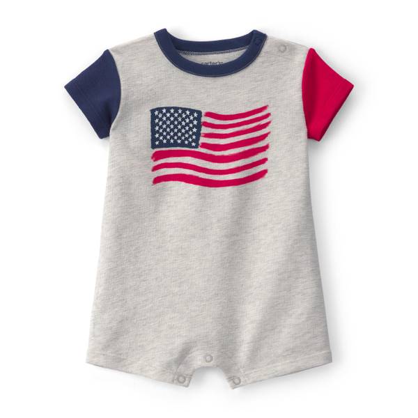 Photo of Infant Boy's American Flag Sleeveless Romper