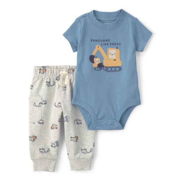 Photo of Infant Boy's 2-Piece Construction Sleeve Bodysuit and Pant Set