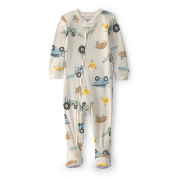 Photo of Infant Boy's 1-piece Farm Cotton Footed PJs