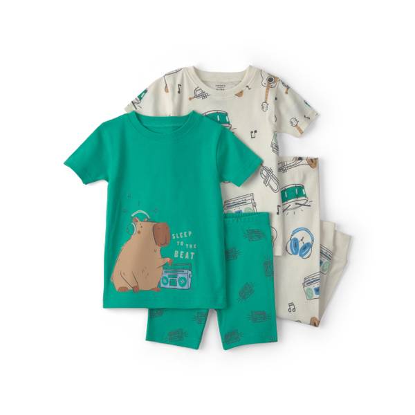 Photo of Infant Boy's Capybara 100% Cotton 4-Piece Pajama Set