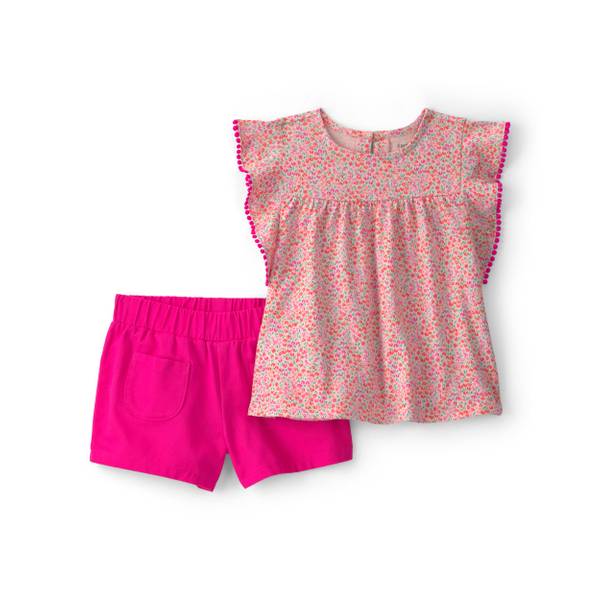 Photo of Toddler Girl's 2-Piece Floral Top and Short Set