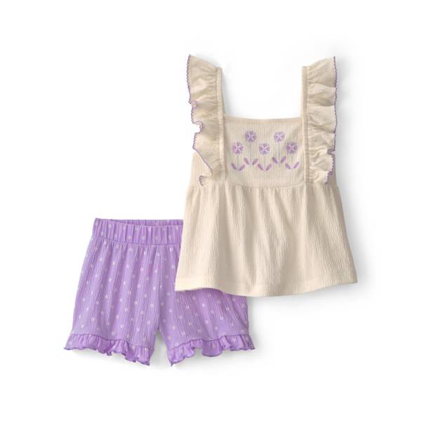 Photo of Toddler Girl's 2-Piece Floral Top and Short Set