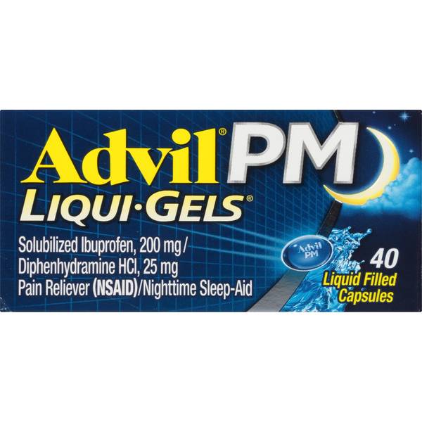 Photo of Advil PM Liqui-Gels Pain Reliever and Nighttime Sleep Aid 40 CT