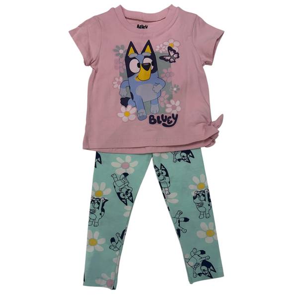 Photo of Toddler Girl's Bluey Graphic Tee and Printed Legging Set