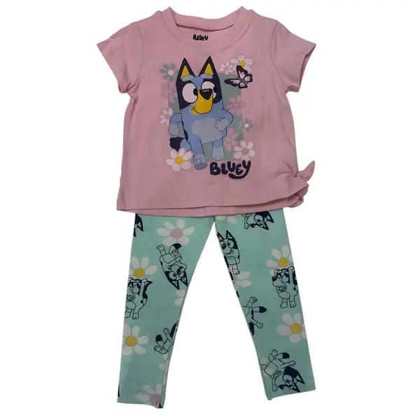 Bentex Toddler Girl's Bluey Graphic Tee and Printed Legging Set