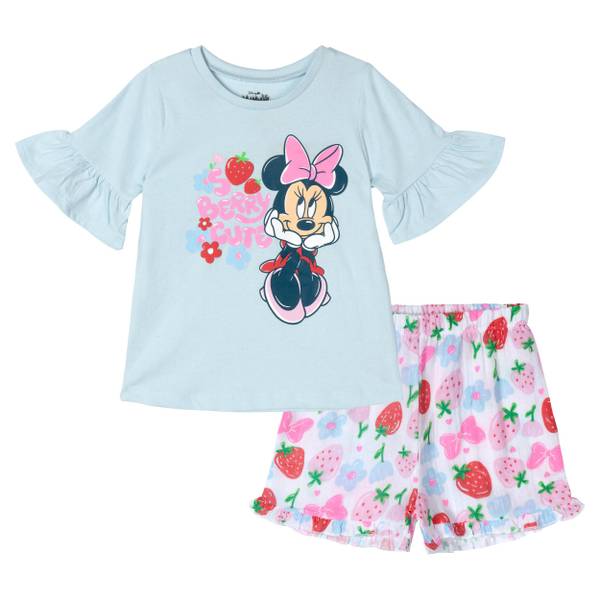 Photo of Toddler Girl's Minnie Mouse T-Shirt and Gauze Shorts Outfit Set