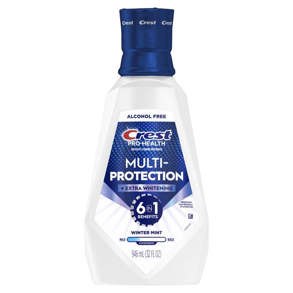 Photo of Crest Mouthwash Pro-Health Multi-Protection + Extra Whitening, 6 Benefits in 1, Anticavity Fluoride