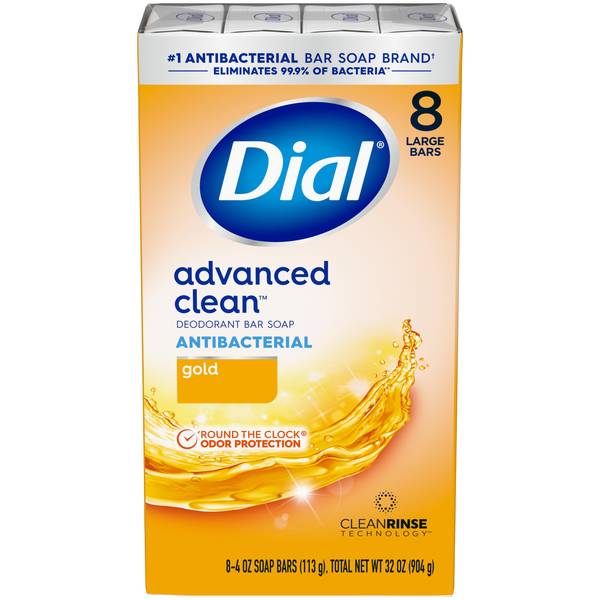 Photo of Gold Antibacterial Deodorant Bar Soap, Advanced Clean Deep Cleanse Bar