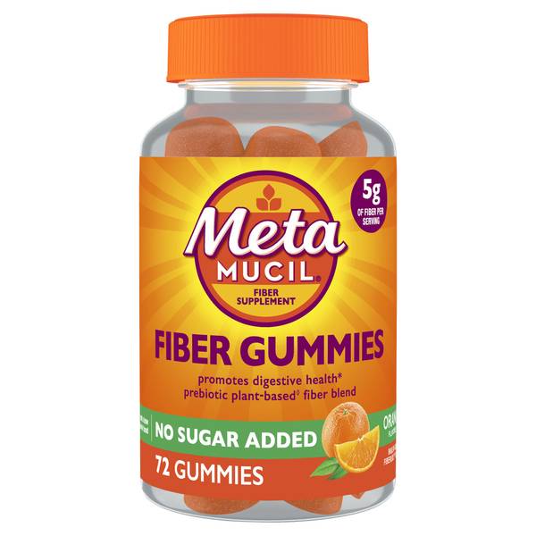 Photo of Metamucil Fiber Gummies Supplement, Orange Flavor, 72 Count