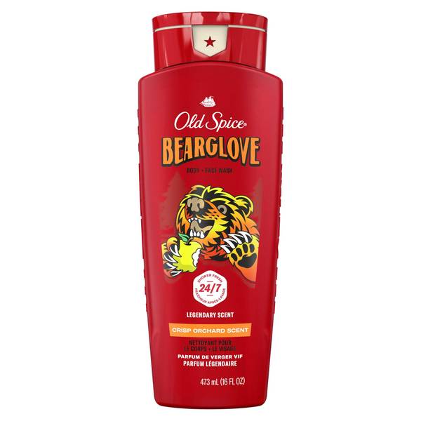 Photo of Old Spice Body Wash for Men, 24/7 Shower Clean, Bearglove, 16oz