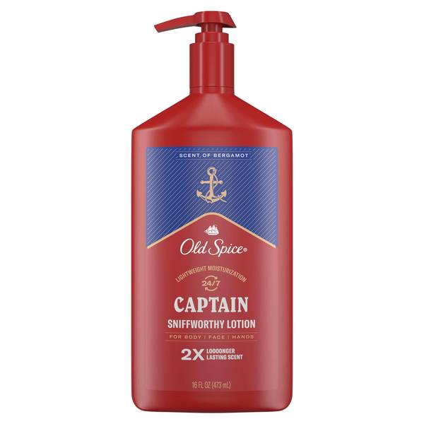 Photo of Old Spice Hand and Body Lotion, 24/7 Moisturization, Captain, 16oz