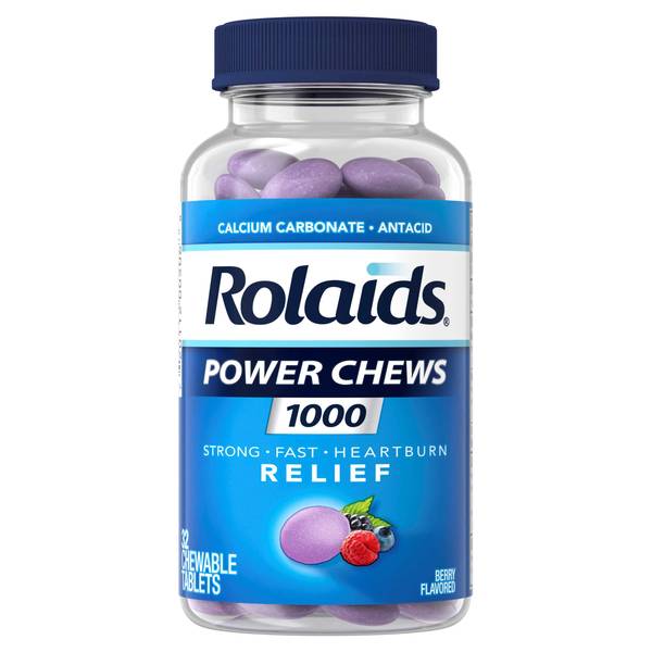 Photo of Rolaids Power Chew 1000 Antacid Heartburn Relief Assorted Berry, 32ct