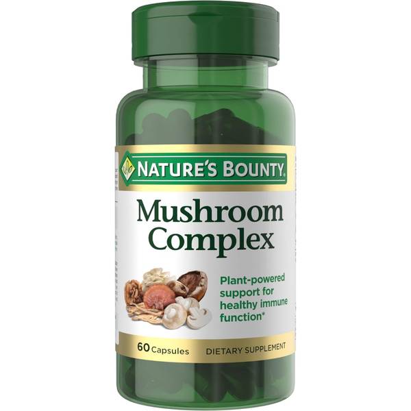 Photo of Nature's Bounty Mushroom Complex for Immune Support, Featuring Shiitake, Maitake and Reishi mushroom