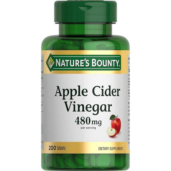 Photo of Nature's Bounty Apple Cider Vinegar 480mg,  200 Tablets