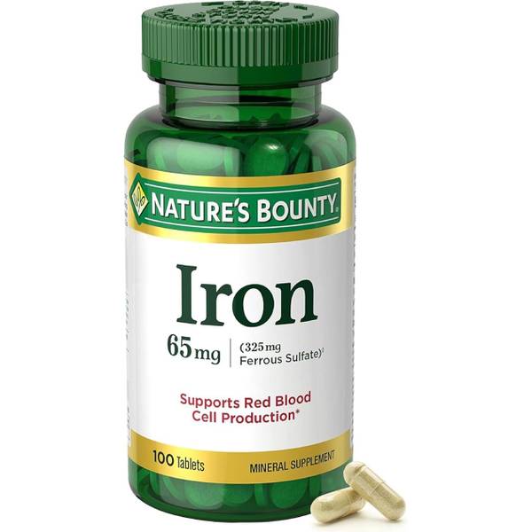 Photo of Nature's Bounty Iron 65mg, 100 tablet