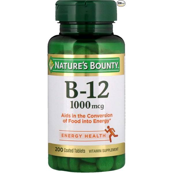 Photo of Nature Bounty B-12 1000mcg Size 200ct