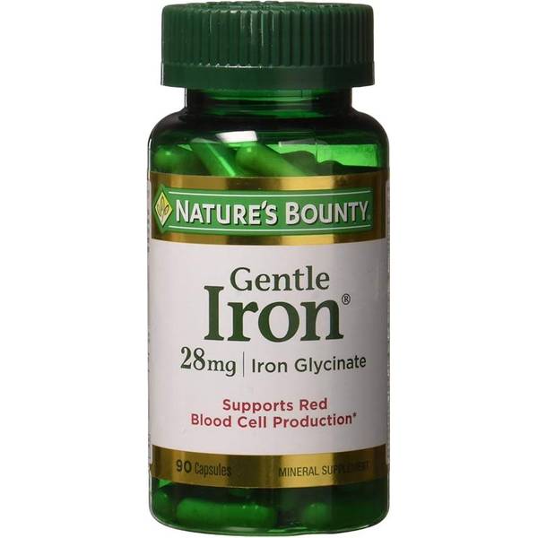 Photo of Nature's Bounty Gentle Iron 28 mg 90 Capsules