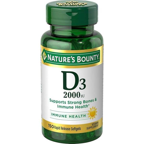 Photo of Nature's Bounty Vitamin D, 2000IU Vitamin D3, 150 Softgels