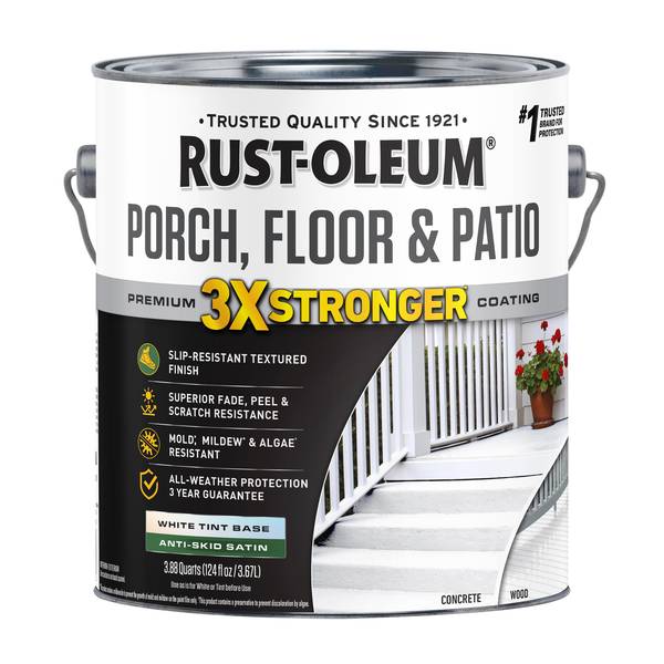 Photo of 1 Gallon Porch, Floor & Patio Premium Coating Anti-Skid Satin White Tint Base