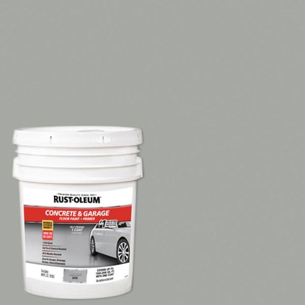 Photo of 5 gal Concrete & Garage 1-Part Epoxy Satin Armor Gray Floor Paint & Primer