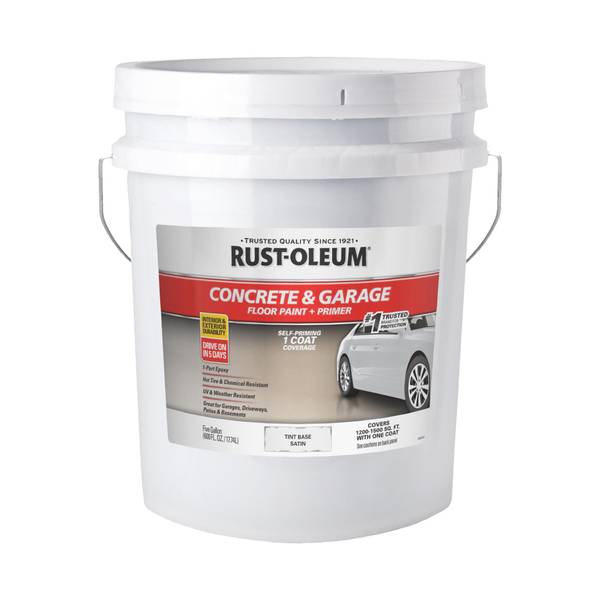 Photo of 5 Gallon Concrete & Garage 1-Part Epoxy Satin Tint Base Floor Paint & Primer