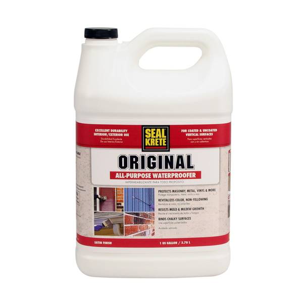 Photo of 1 Gallon Original Satin Clear Waterproofing Primer & Sealer