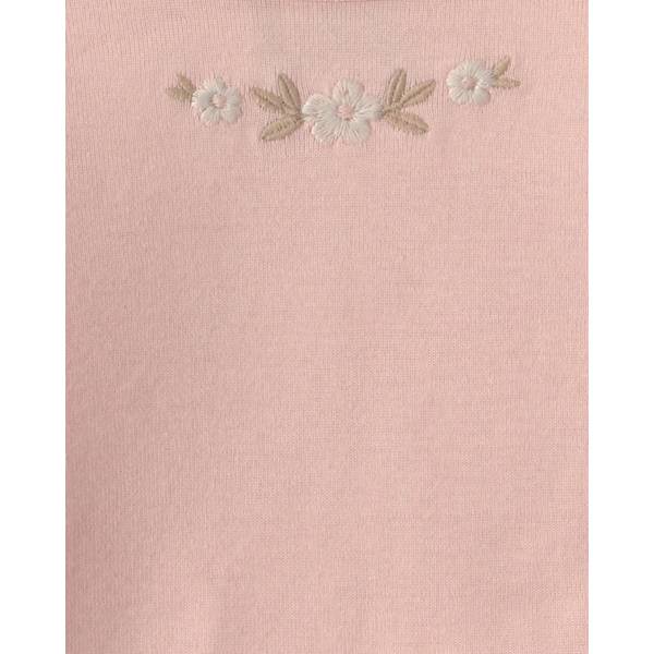 Carter's 3-Piece Flowers Bodysuit & Pant Set - Pink/Ivory